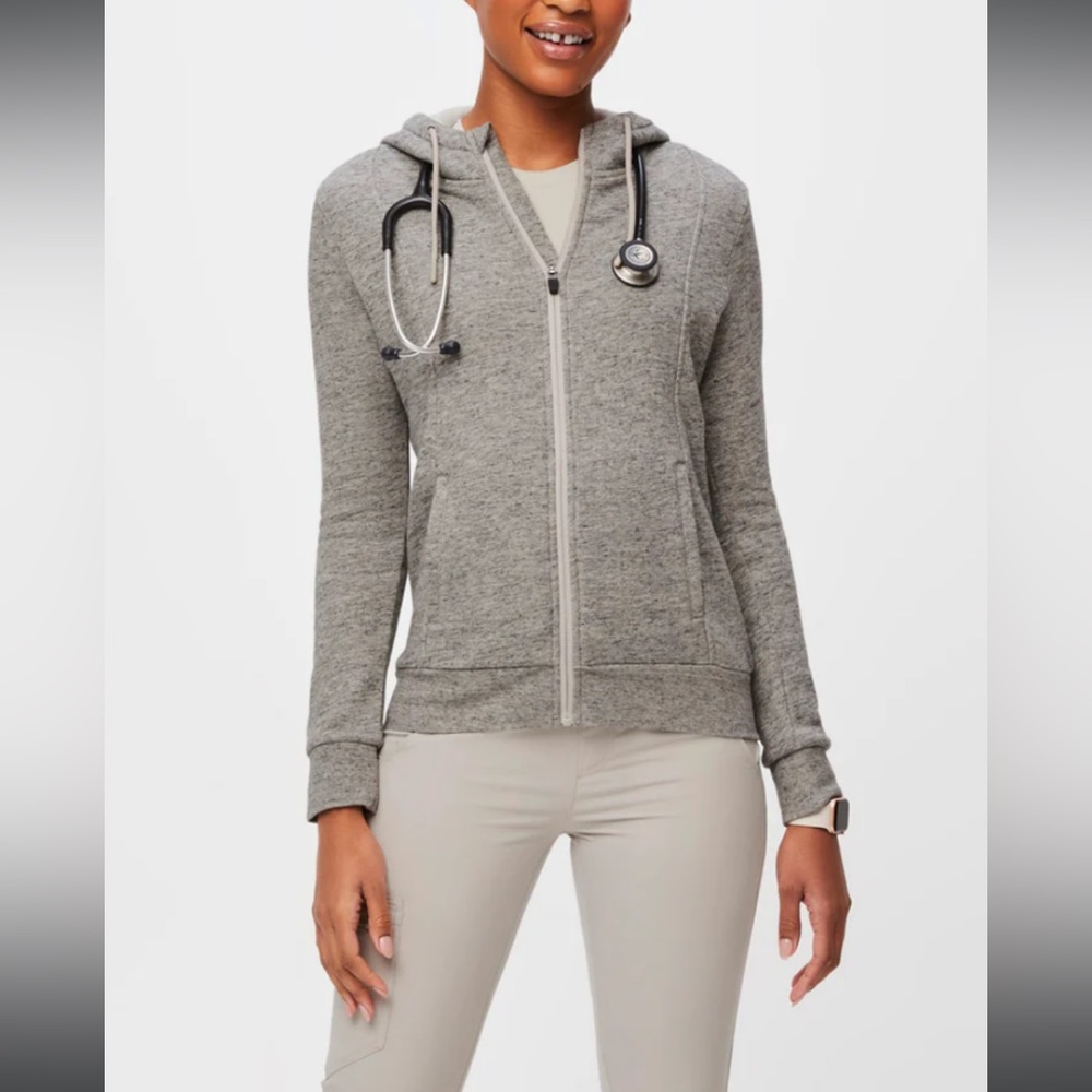 Figs Essential Hoodie Bone Gem